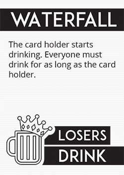 waterfall drinking card game rules